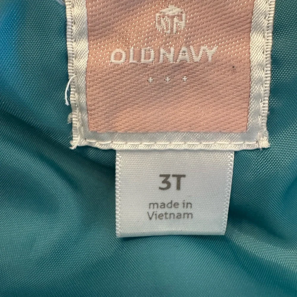 Vintage‎ Old Navy Toddler Girls Navy Vest with Teal Trim Size 3T
